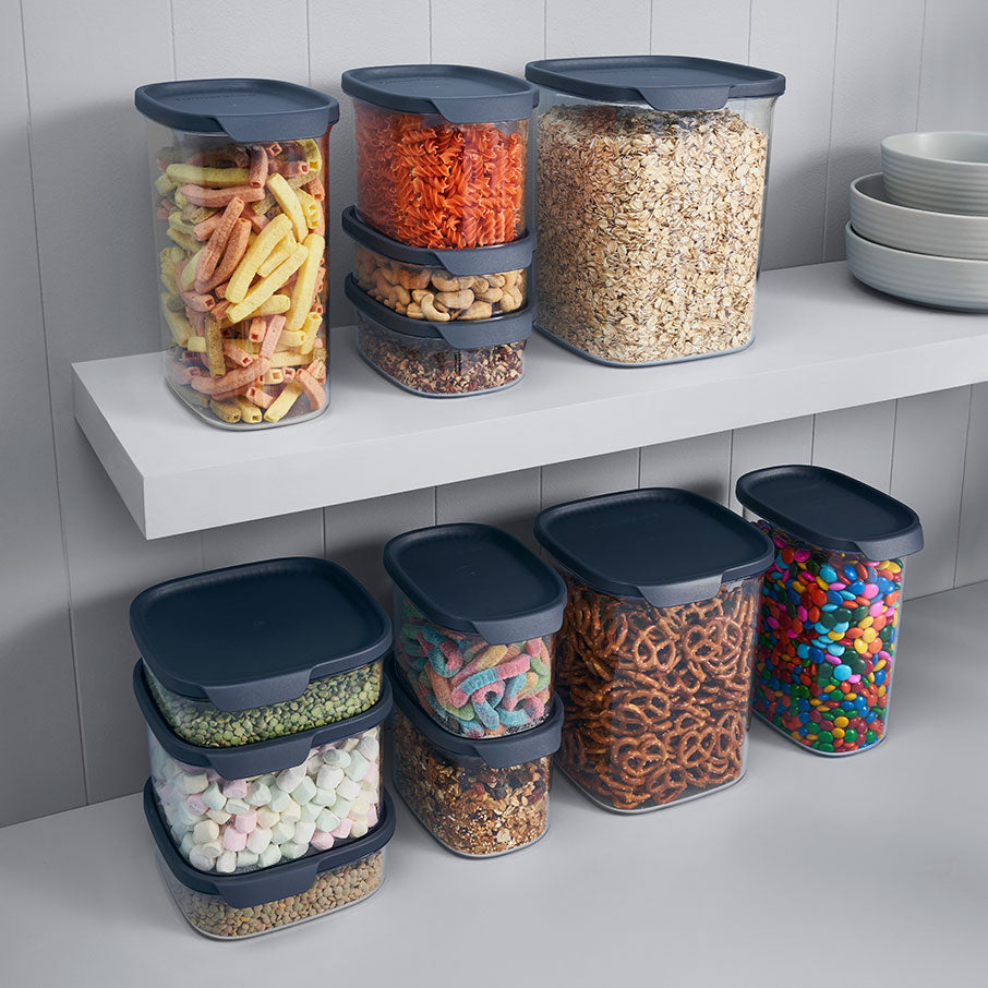 tupperware ultra clear square 5-teiliges set cosmos verschlüsse