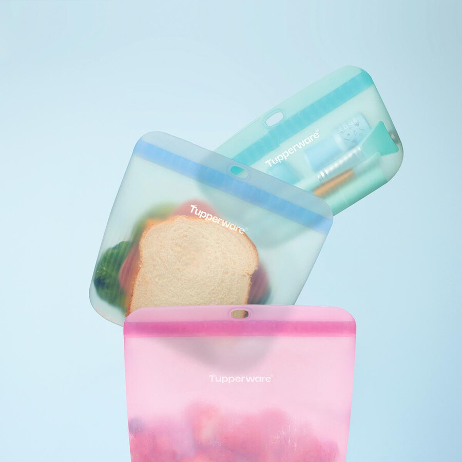 ultimative schlanke silikontasche mittelgroß transparentes aquamarin