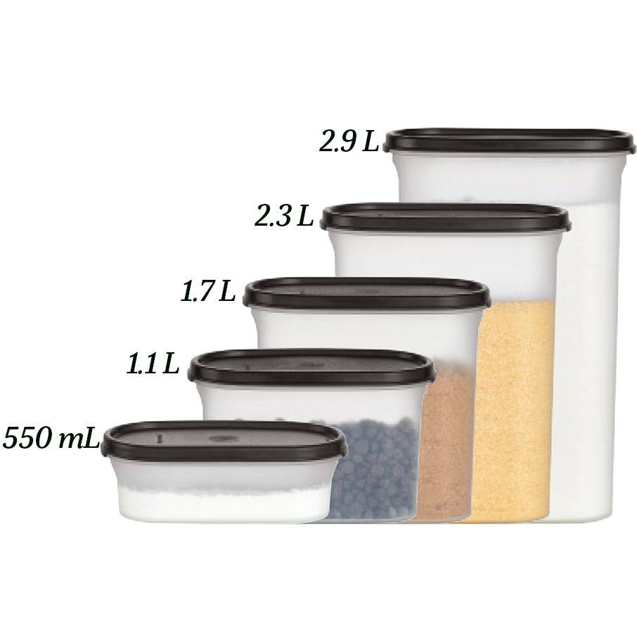 tupperware modular mates oval 3 vorratsdose tiefschwarz