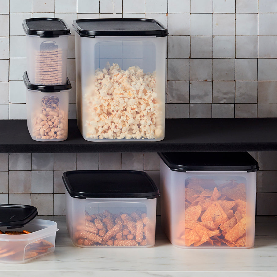tupperware modular mates rechteckiger 2er-pack vorratsbehälter tiefschwarz