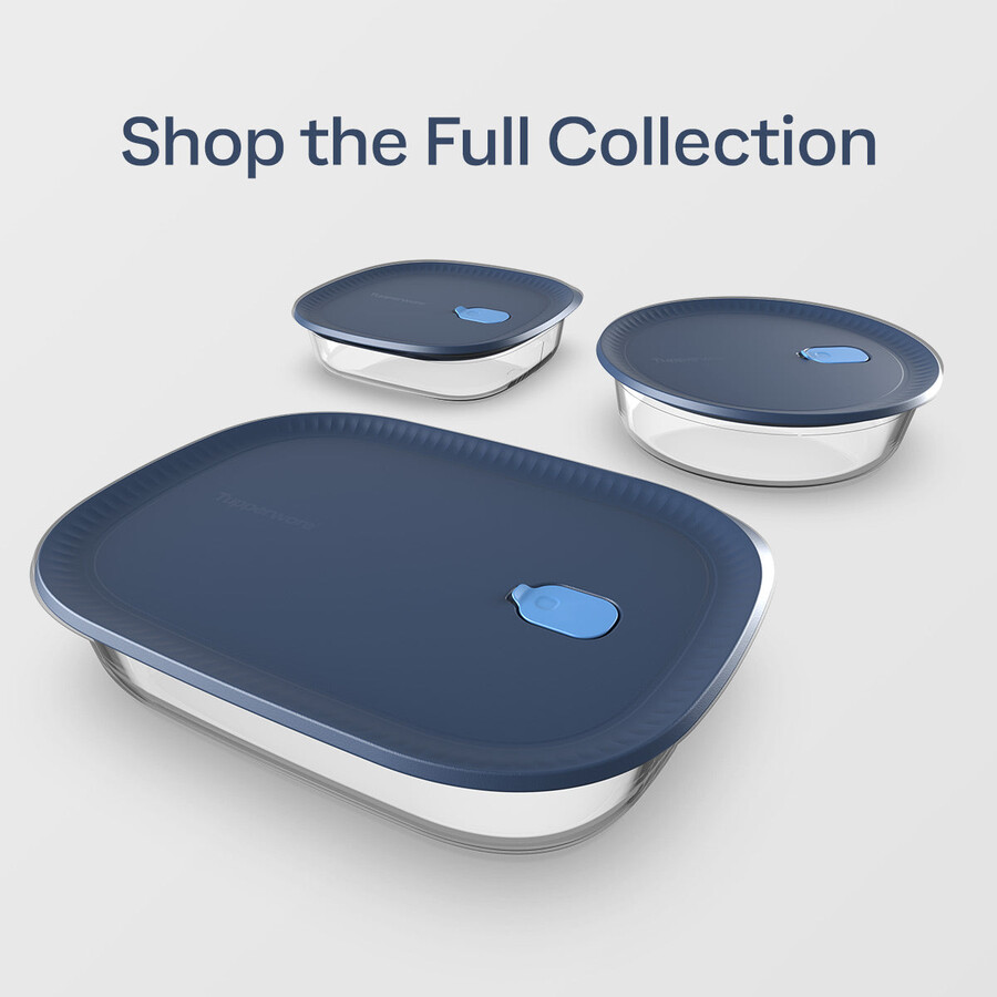 tupperware voila rechteckige xl-backform aus glas luftdichte auflaufform