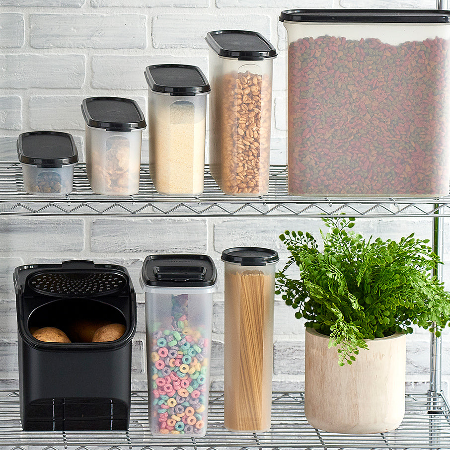 tupperware modular mates spaghetti-spender aufbewahrungsbehälter für nudeln tiefschwarz