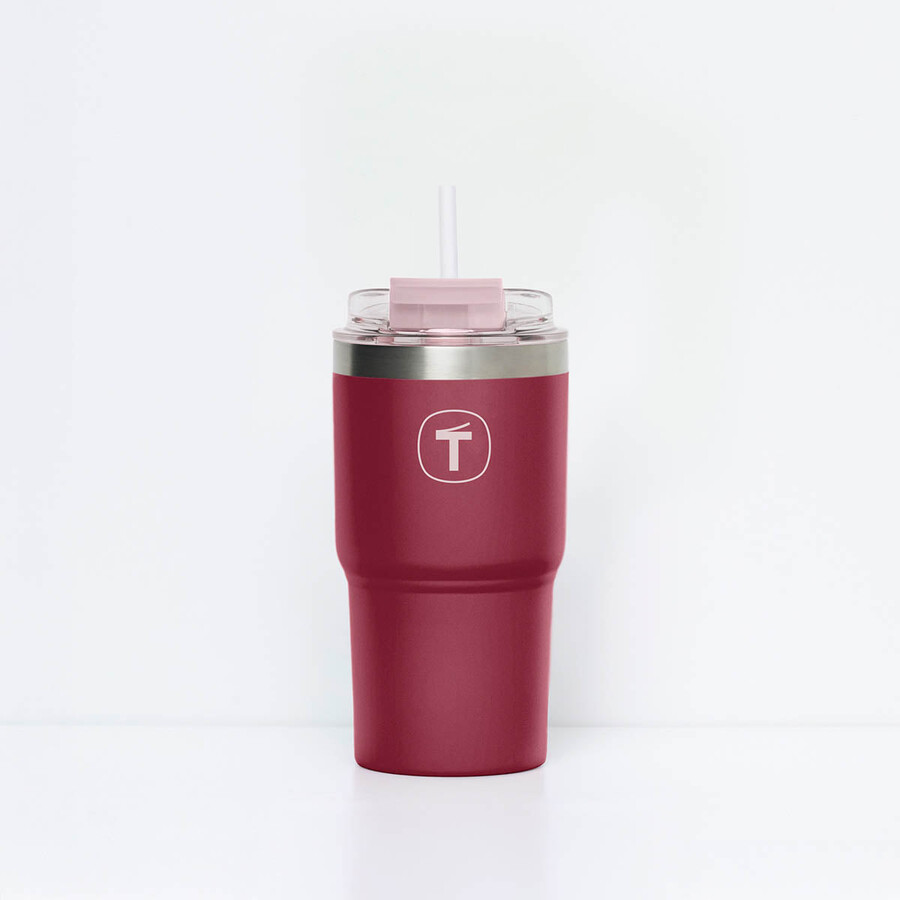 tupperware big t becher 630 ml pflaumenfarben